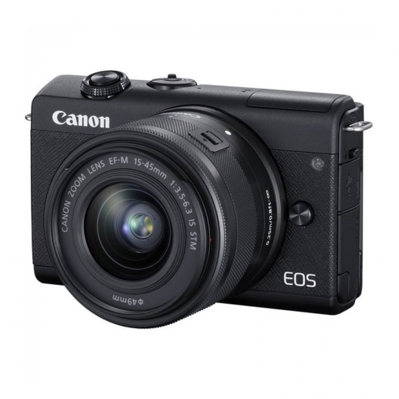 Фотоаппарат Canon EOS M200 Kit EF-M 15-45mm f/3.5-6.3 IS STM, чёрный (Меню на русском языке) 