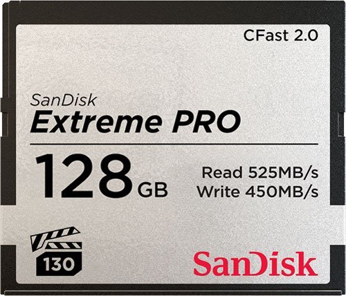 SanDisk 128GB Extreme PRO CFast 2.0 Memory Card (SDCFSP-128G-G46D)  