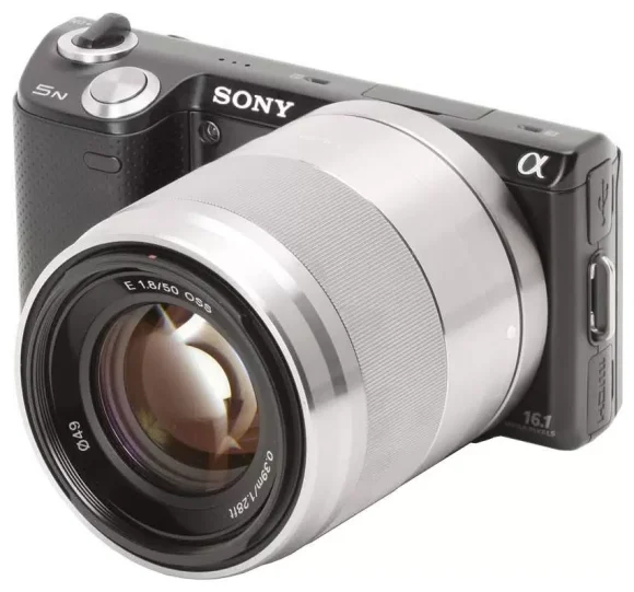 Объектив Sony E 50mm f/1.8 OSS, серебристый 