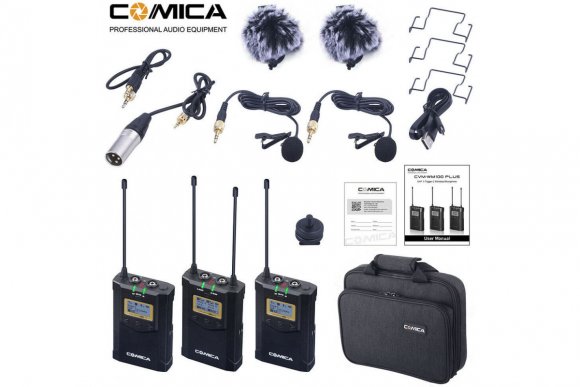 COMICA CVM-WM100 Plus(C) (RX+TX) Двухканальная петличная радиосистема COMICA CVM-WM100 Plus(C) (RX+TX) Двухканальная петличная радиосистема