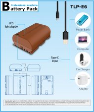 DL T-LPE6 Аккумулятор с встроенным портом USB Type-C (с кабелем Type-C) DL T-LPE6 Аккумулятор с встроенным портом USB Type-C (с кабелем Type-C)