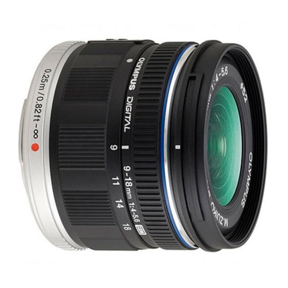 Объектив Olympus ED 9-18mm f/4.0-5.6 M.Zuiko Digital чёрный 