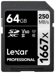 Lexar Professional 1667x SDXC UHS-II 64GB Lexar Professional 1667x SDXC UHS-II 64GB