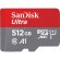 Sandisk 512GB Ultra microSDHC UHS-I Memory Card - 150MB/s 