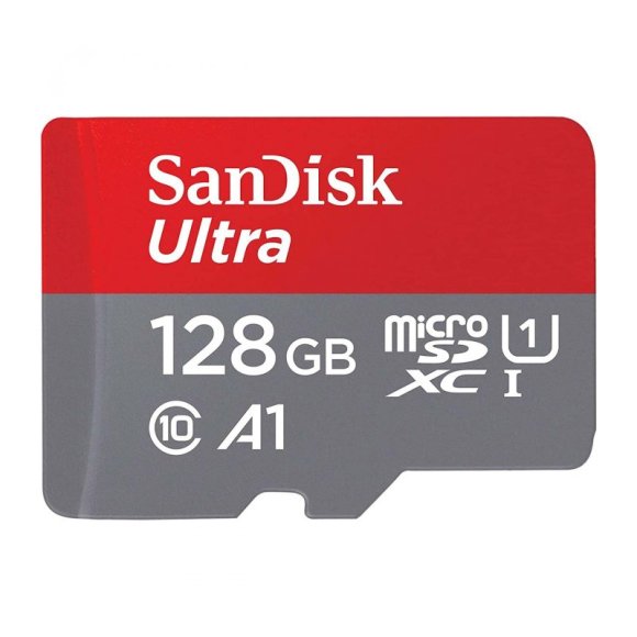 Sandisk 128GB Ultra microSDHC UHS-I Memory Card - 140MB/s с адаптером 