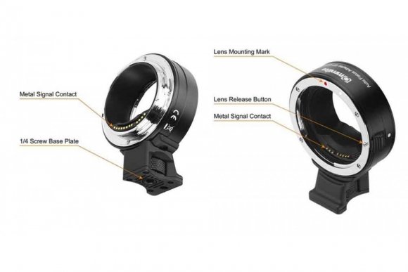Commlite CM-EF-EOS R (Переходное кольцо для Canon EF/EF-S объективы на байонет EOS R RF-Mount Full-frame камеры  Commlite CM-EF-EOS R (Переходное кольцо для Canon EF/EF-S объективы на байонет EOS R RF-Mount Full-frame камеры