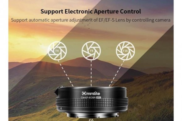 Commlite CM-EF-EOSR ARC (Переходное кольцо для объектива EF EF-S на камеру Canon R RF) 