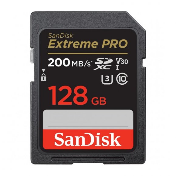 SanDisk Extreme Pro SDXC 128GB UHS-I Class 3 V30 200/90 MB/s  