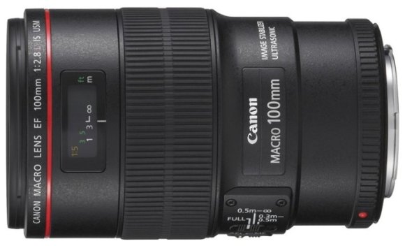 Объектив Canon EF 100mm f/2.8L Macro IS USM, чёрный 