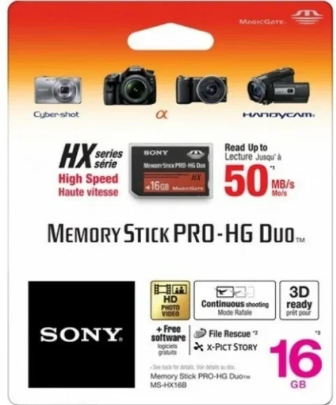 Карта памяти Sony Memory Stick PRO-HG DUO MS-HX 16GB 