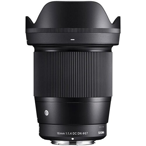 Объектив Sigma AF 16mm f/1.4 DC DN Contemporary Canon RF, чёрный 