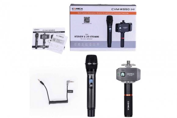 COMICA CVM-WS50H (HTX+RX) UHF 6-канальный Радио микрофон для смартфона COMICA CVM-WS50H (HTX+RX) UHF 6-канальный Радио микрофон для смартфона