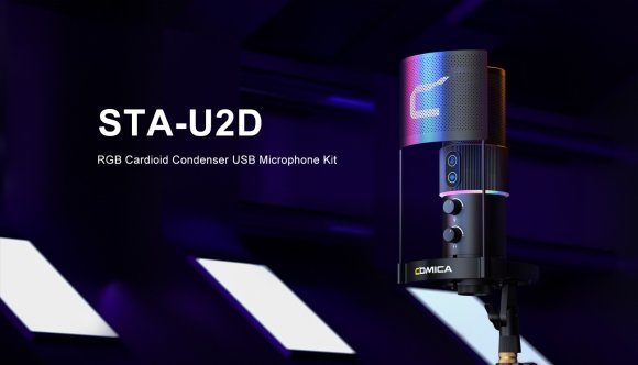 COMICA STA-U2D RGB Cardioid Condenser USB Microphone Kit 
