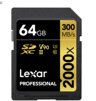 Lexar Professional 2000x SDXC UHS-II 64GB Lexar Professional 2000x SDXC UHS-II 64GB