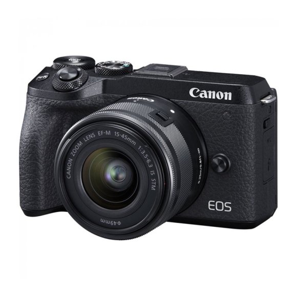 Фотоаппарат Canon EOS M6 Mark II Kit 15-45mm f/3.5-6.3 IS STM, чёрный 