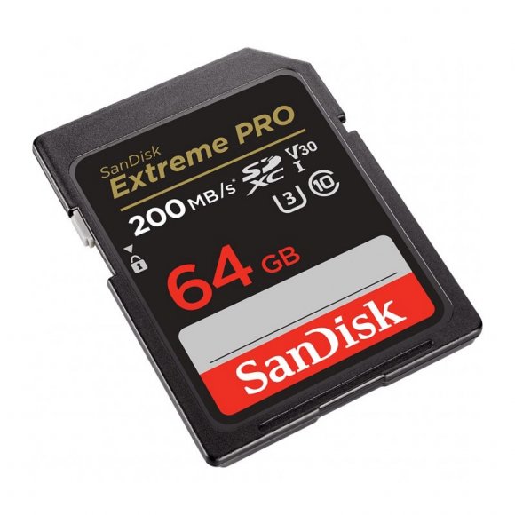 Карта памяти SanDisk Extreme Pro SDXC 64GB UHS-I Class 3 V30 200/90 MB/s  