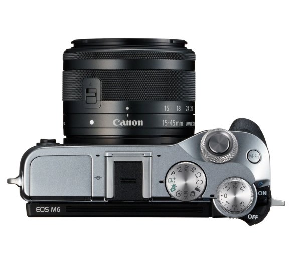 Фотоаппарат Canon EOS M6 Mark II Kit 15-45mm f/3.5-6.3 IS STM, серебристый 
