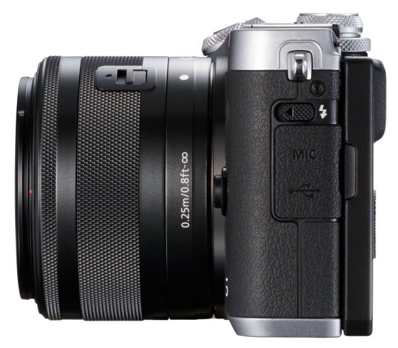 Фотоаппарат Canon EOS M6 Mark II Kit 15-45mm f/3.5-6.3 IS STM, серебристый 