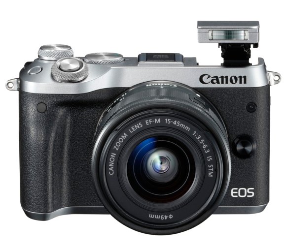 Фотоаппарат Canon EOS M6 Mark II Kit 15-45mm f/3.5-6.3 IS STM, серебристый 