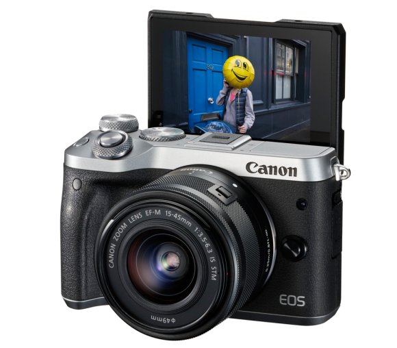 Фотоаппарат Canon EOS M6 Mark II Kit 15-45mm f/3.5-6.3 IS STM, серебристый 