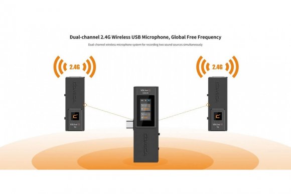 COMICA VDLive10 USB Двухканальный беспроводной микрофон COMICA VDLive10 USB Двухканальный беспроводной микрофон