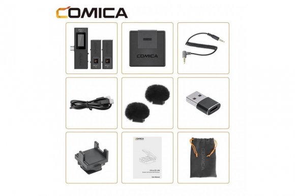 COMICA VDLive10 USB Двухканальный беспроводной микрофон COMICA VDLive10 USB Двухканальный беспроводной микрофон