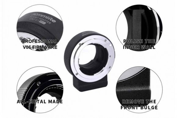 Commlite CM-ENF-E1 PRO (Переходное кольцо для ля объективов Nikon F или совместимых на байонет Sony E-mount) Commlite CM-ENF-E1 PRO (Переходное кольцо для ля объективов Nikon F или совместимых на байонет Sony E-mount)