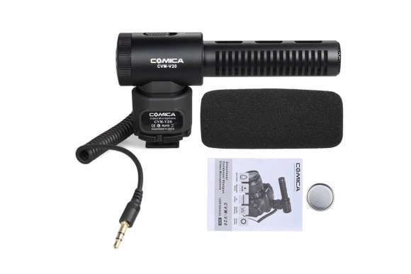 COMICA CVM-V20 Накамерный микрофон-пушка   COMICA CVM-V20 Накамерный микрофон-пушка