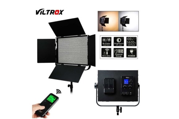  VILTROX VL-D85T (3200K-5500K) питание от V-mount и F970, в комплекте Сетевой адаптер + Пулть управление 