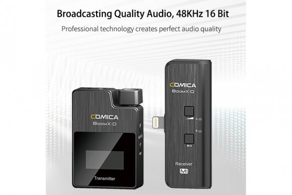 COMICA BoomX-D MI1 (TX+MI RX) Беспроводной петличный микрофон для Apple Lightning COMICA BoomX-D MI1 (TX+MI RX) Беспроводной петличный микрофон для Apple Lightning