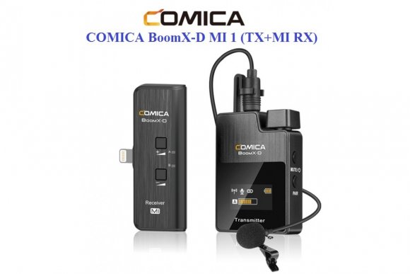 COMICA BoomX-D MI1 (TX+MI RX) Беспроводной петличный микрофон для Apple Lightning COMICA BoomX-D MI1 (TX+MI RX) Беспроводной петличный микрофон для Apple Lightning