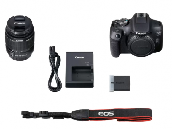 Фотоаппарат Canon EOS 2000D Kit EF-S 18-55mm f/3.5-5.6 DC III, чёрный Фотоаппарат Canon EOS 2000D Kit EF-S 18-55mm f/3.5-5.6 DC III, чёрный