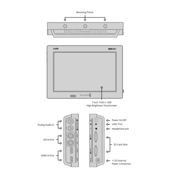 Видеорекордер Blackmagic Video Assist 7"" 12G HDR 