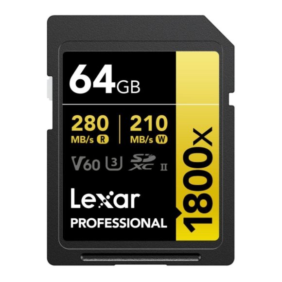 Lexar Professional 1800x SDXC UHS-II 64GB V60 