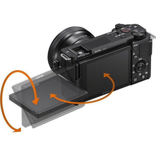 Фотоаппарат Sony ZV-E10 Kit E PZ 16-50mm F3.5-5.6 OSS, чёрный  Фотоаппарат Sony ZV-E10 Kit E PZ 16-50mm F3.5-5.6 OSS, чёрный