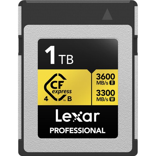 Карта памяти Lexar Professional Gold CFexpress 4.0 Type B 1TB, R/W 3600/3300 МБ/с Карта памяти Lexar Professional Gold CFexpress 4.0 Type B 1TB, R/W 3600/3300 МБ/с