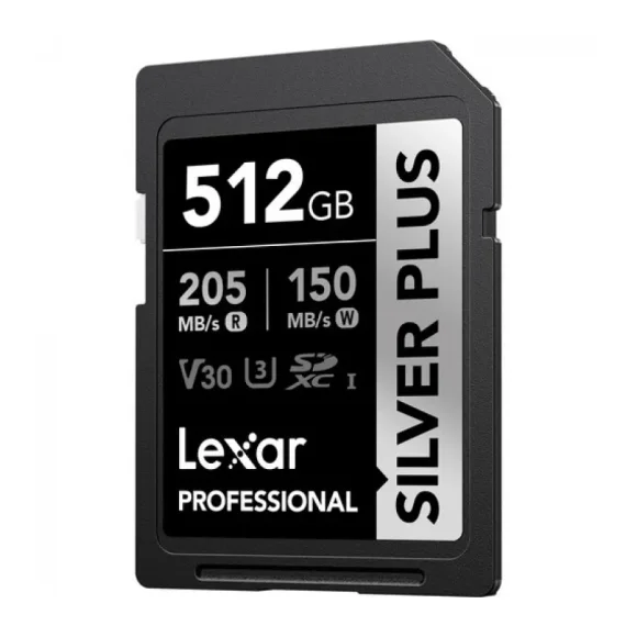 Карта памяти 512GB Lexar Professional SILVER PLUS SDXC (205/150Mb/s) C10 V30 U3 Карта памяти 512GB Lexar Professional SILVER PLUS SDXC (205/150Mb/s) C10 V30 U3