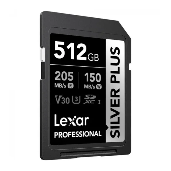Карта памяти 512GB Lexar Professional SILVER PLUS SDXC (205/150Mb/s) C10 V30 U3 Карта памяти 512GB Lexar Professional SILVER PLUS SDXC (205/150Mb/s) C10 V30 U3