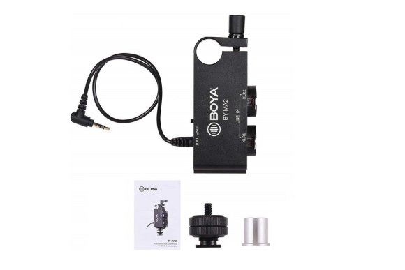 BOYA BY-MA2 Универсальный двуканальный аудио микшер BOYA BY-MA2 Универсальный двуканальный аудио микшер