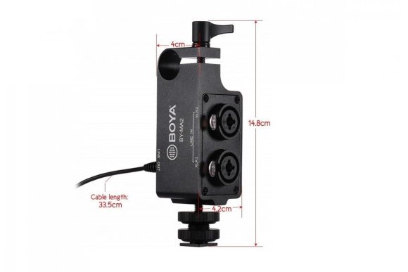 BOYA BY-MA2 Универсальный двуканальный аудио микшер BOYA BY-MA2 Универсальный двуканальный аудио микшер