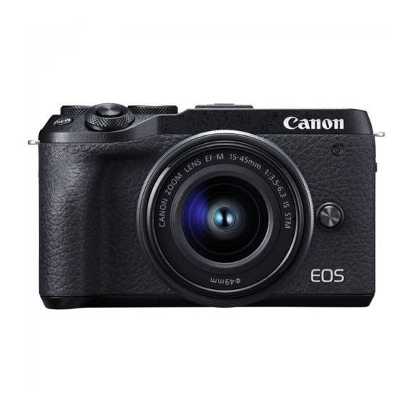 Фотоаппарат Canon EOS M6 MKII + 15-45mm f/3.5-6.3 IS STM Black ( Меню на русском языке ) 