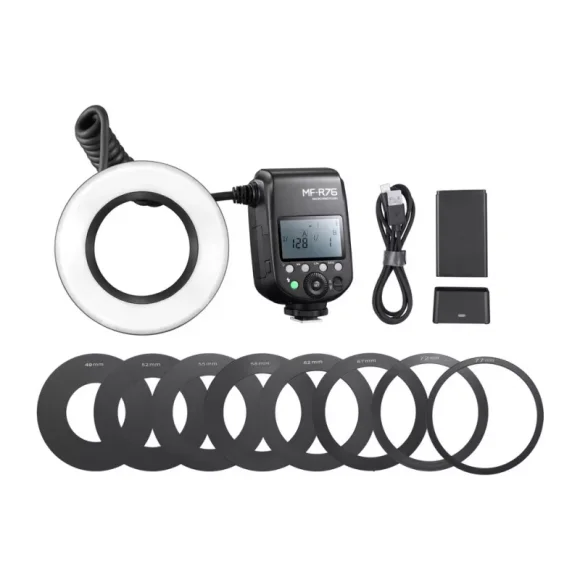 Вспышка для макросъемки Godox MF-R76 кольцевая  Вспышка для макросъемки Godox MF-R76 кольцевая