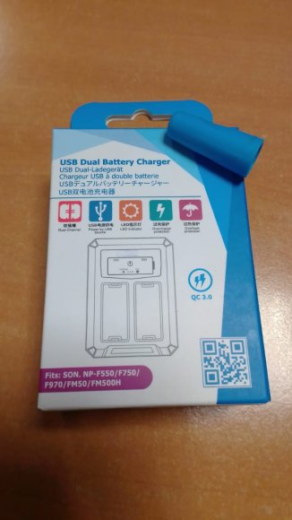 USB Dual Battery Charger SONY NP- F/FM 