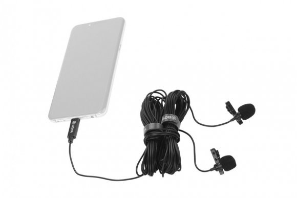 Boya BY-M3D Двойной петличный микрофон USB Type-C  