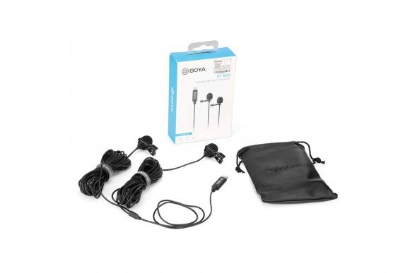 Boya BY-M3D Двойной петличный микрофон USB Type-C  