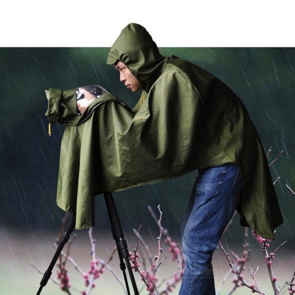Cover Raincoat Rainwear for DSLR Camera - Army Green 