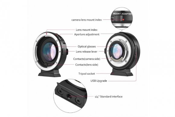 VILTROX EF-EOSM (Переходное кольцо для Canon EF объектива to EOSM) 