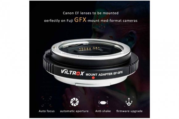 VILTROX EF-GFX (Переходное кольцо для Canon EF lens на Fuji GFX байонет камеры)  VILTROX EF-GFX (Переходное кольцо для Canon EF lens на Fuji GFX байонет камеры)