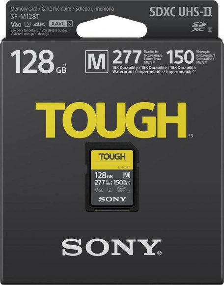 Карта памяти Sony TOUGH M SDXC 128GB UHS-II U3 V60 R277/W150MB/s (SF-M128T) Карта памяти Sony TOUGH M SDXC 128GB UHS-II U3 V60 R277/W150MB/s (SF-M128T)