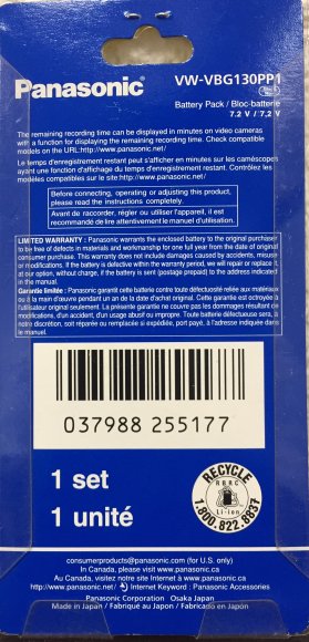 Panasonic VBG130PPK 